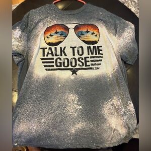 Navy Graphic Tee with Sunglasses Design